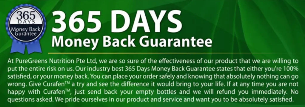 Curafen Money Back Guarantee