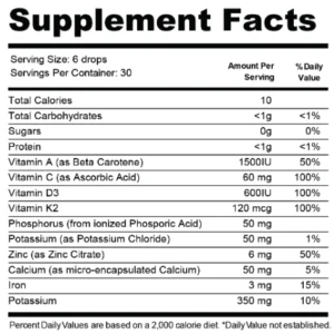 Dentitox Pro Supplement Facts