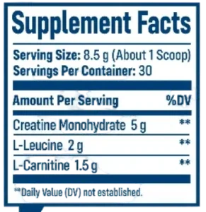 NativePath Native Creatine Supplement Facts